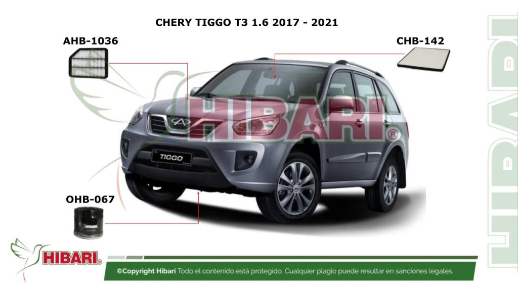 CHERY TIGGO T3 1.6 2017 – 2021