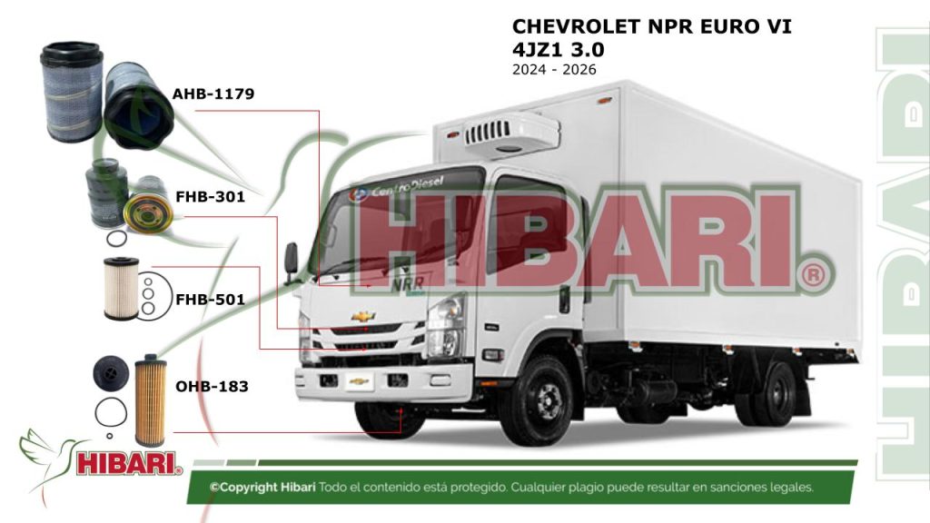 CHEVROLET NPR EURO VI 4JZ1 3.0  2024 – 2026