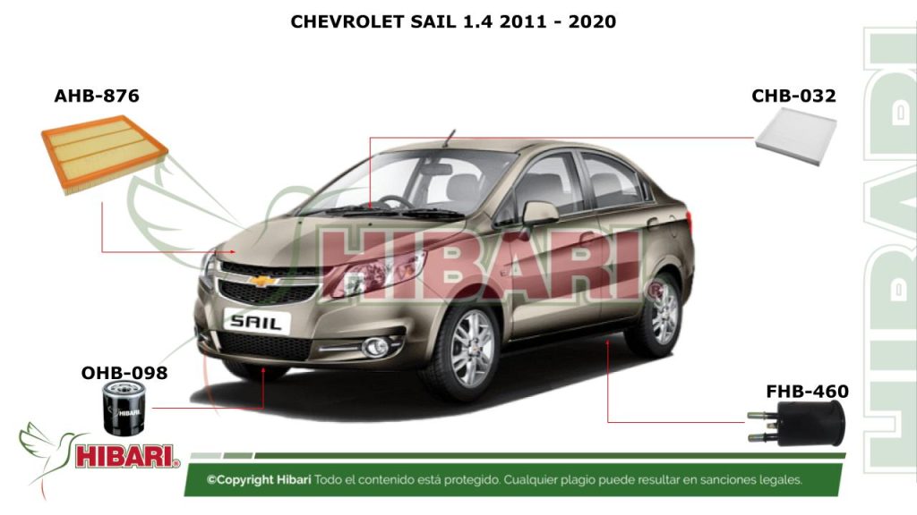 CHEVROLET SAIL 1.4 2011 – 2020