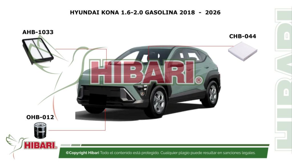 HYUNDAI KONA 1.6-2.0 GASOLINA 2018  –  2026