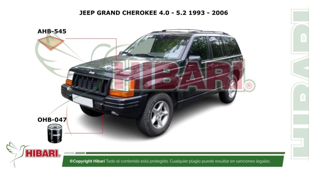 JEEP GRAND CHEROKEE 4.0 – 5.2 1993 – 2006