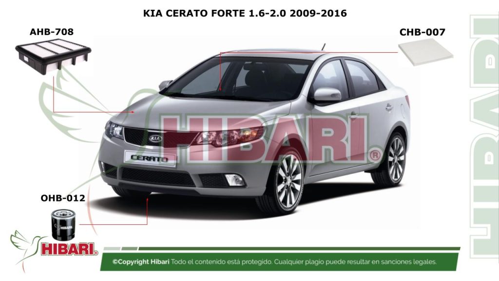 KIA CERATO FORTE 1.6-2.0 2009-2016