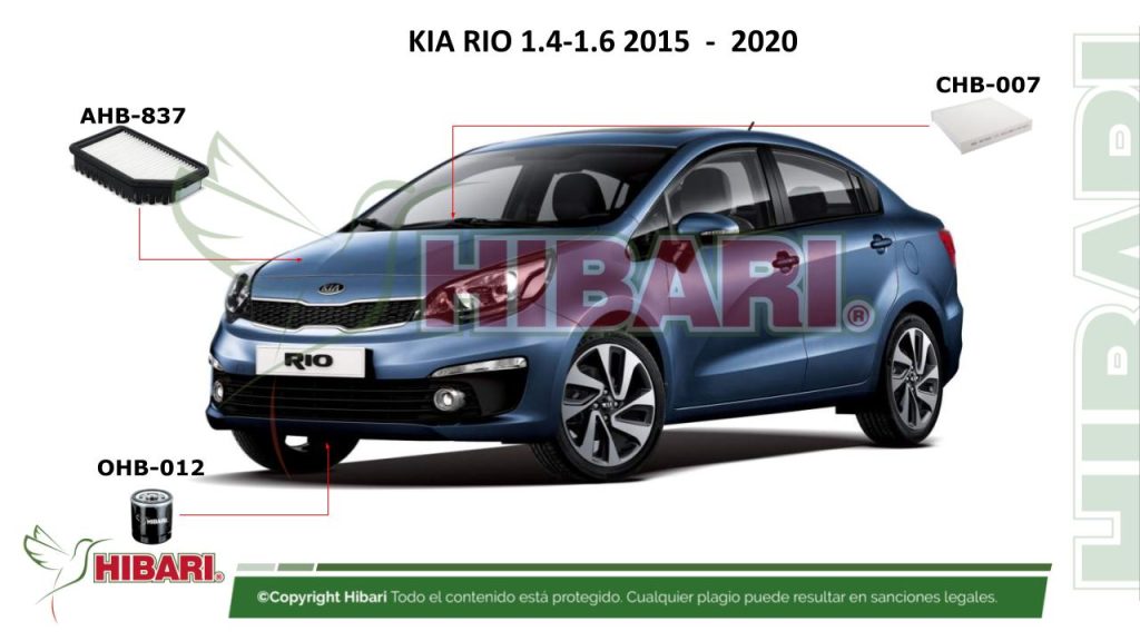 KIA RIO 1.4-1.6 2015  –  2020