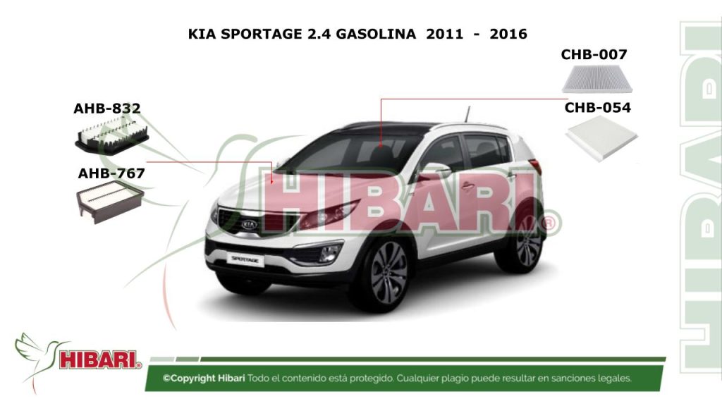 KIA SPORTAGE 2.4 GASOLINA  2011  –  2016