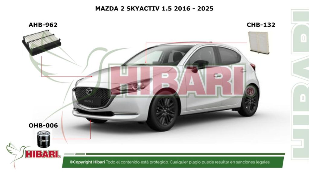 MAZDA 2 SKYACTIV 1.5 2016 – 2025