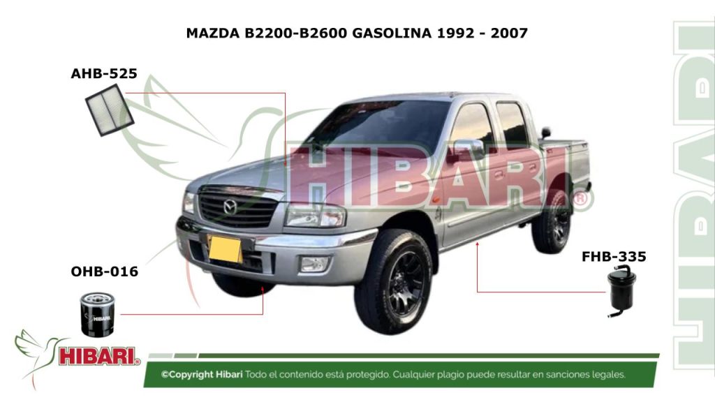MAZDA B2200-B2600 GASOLINA 1992 – 2007