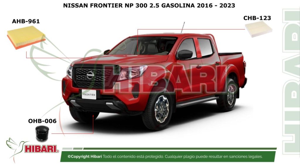 NISSAN FRONTIER NP 300 2.5 GASOLINA 2016 – 2023