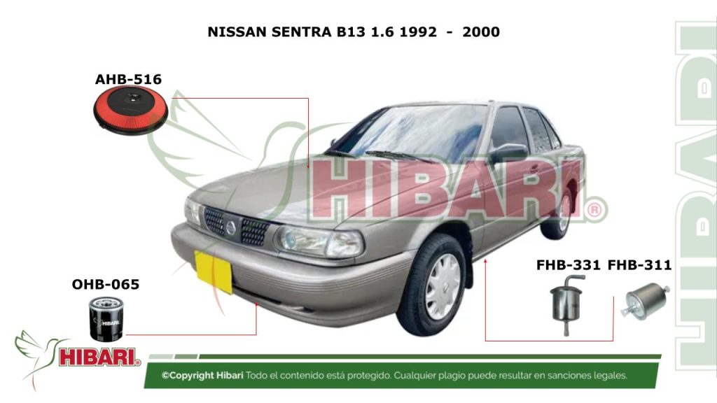 NISSAN SENTRA B13 1.6 1992  –  2000