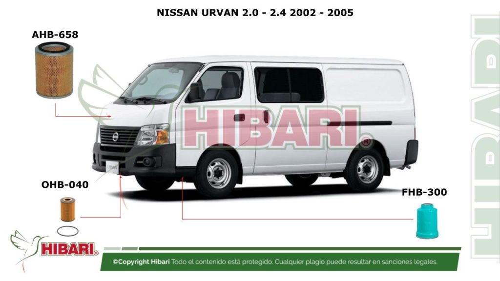 NISSAN URVAN 2.0 – 2.4 2002 – 2005