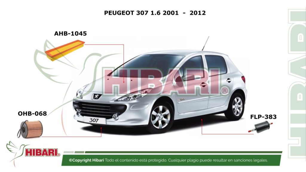 PEUGEOT 307 1.6 2001  –  2012