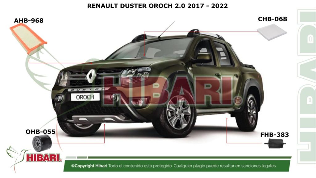 RENAULT DUSTER OROCH 2.0 2017 – 2022